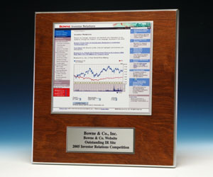 2004 IIR Award Image Plaque