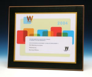 2004 WebAward Standard Plaque